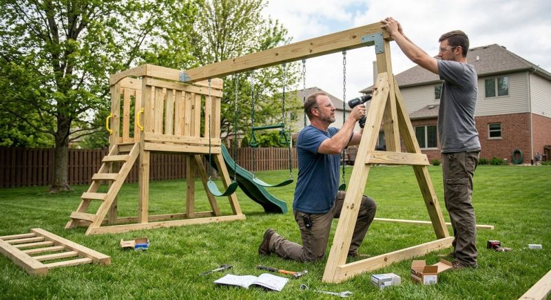 Swing Set Installation in Olathe, KS