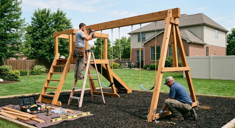 Swing Set Installation in Boulder, CO
