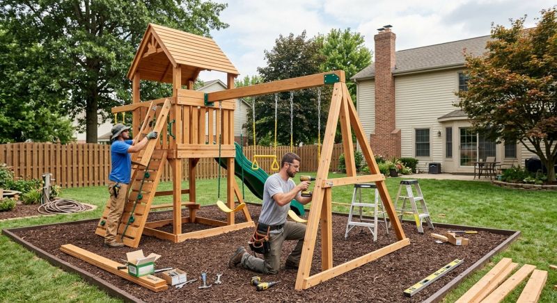 Swing Set Installation in Boulder, CO