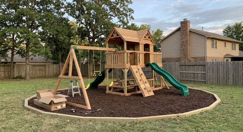 Wooden Playset Installation in Kansas City, KS